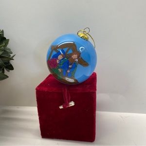 Lillian Vernon Exclusive 1992Painted Glass Ornament Manger Scene